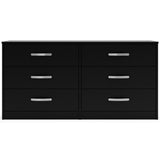 Finch - Black - Six Drawer Dresser - 29'' Height