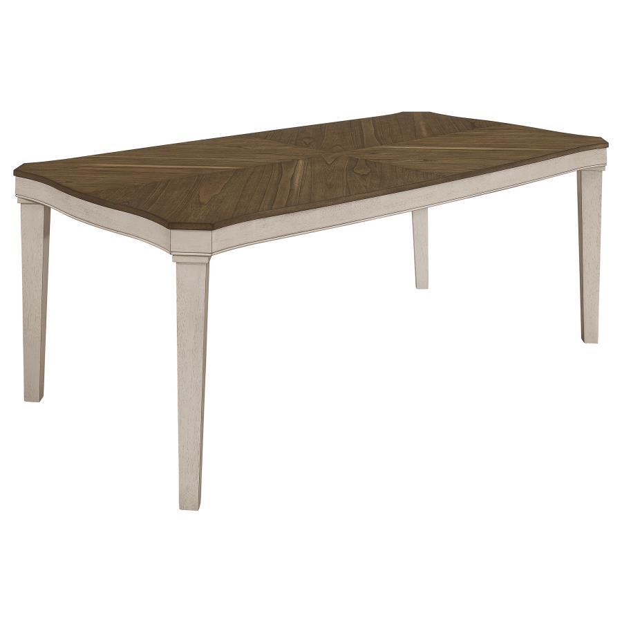 Ronnie - Starburst Dining Table - Nutmeg And Rustic Cream