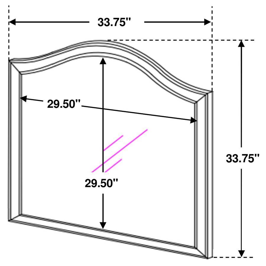 Dominique - Dresser Mirror - White