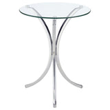 Eloise - Round Accent Table With Curved Legs - Chrome