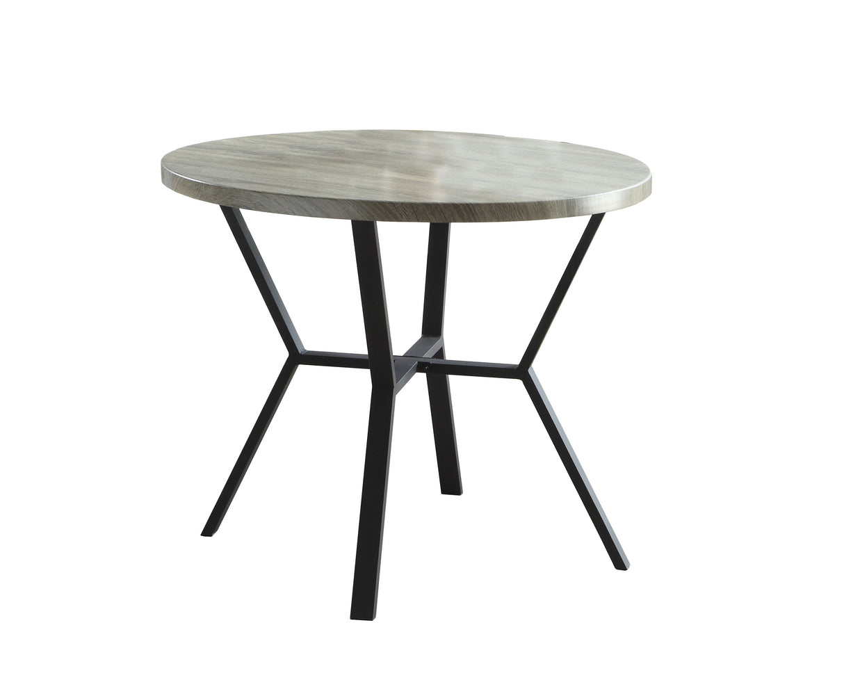 Blake - 5 Piece Round Dining Table / Chair - Gray