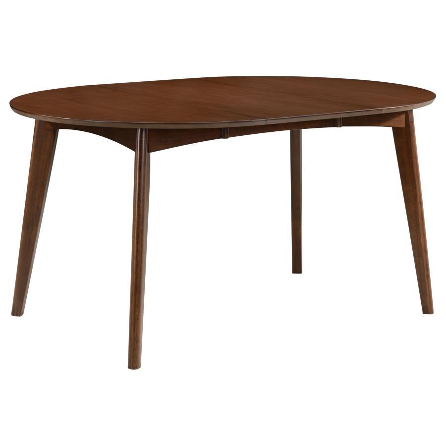 Jedda - 5 Piece Oval Dining Table Set - Dark Walnut