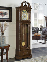 Cedric - Grandfather Clock With Chime - Golden Brown