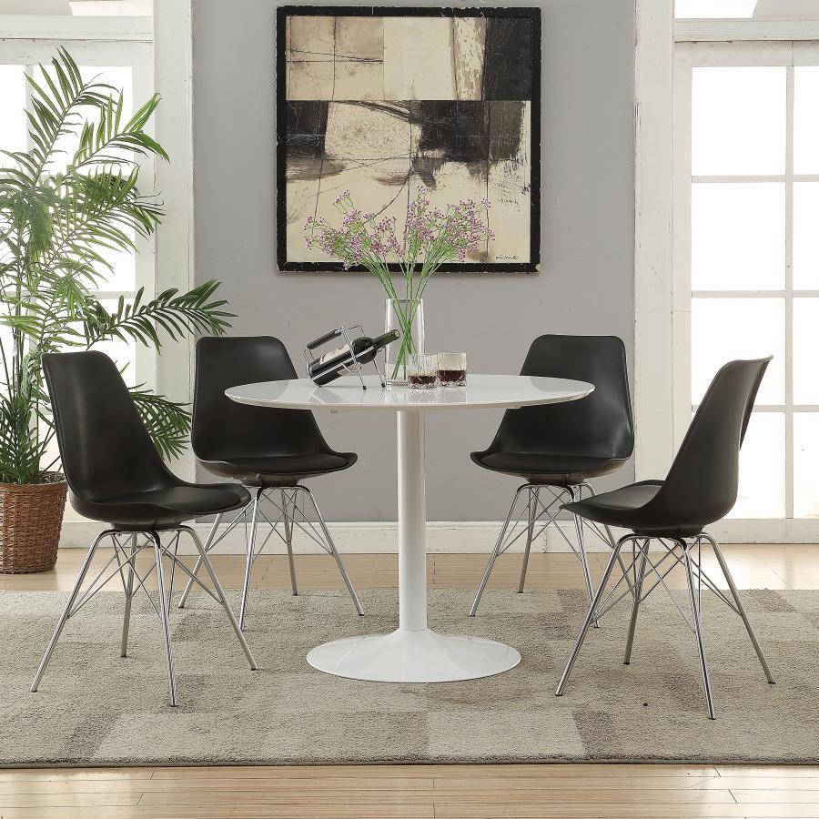 Lowry - Round Dining Set Tulip Table With Eiffel Chairs