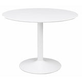 Lowry - Round Wood Top Dining Table - White