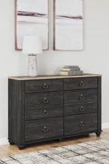 Nanforth - Two-tone - Six Drawer Dresser