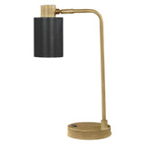 Cherise - Adjustable Shade Table Lamp - Antique Brass And Matte Black