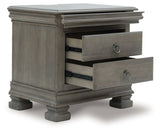 Lexorne - Gray - Three Drawer Night Stand