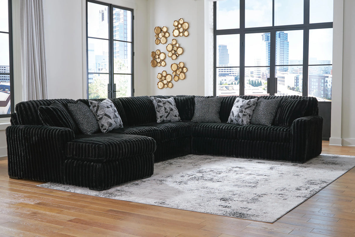 Midnight-Madness Corduroy Sectional Set | Tampa, Orlando & Fort Myers | From $1,199