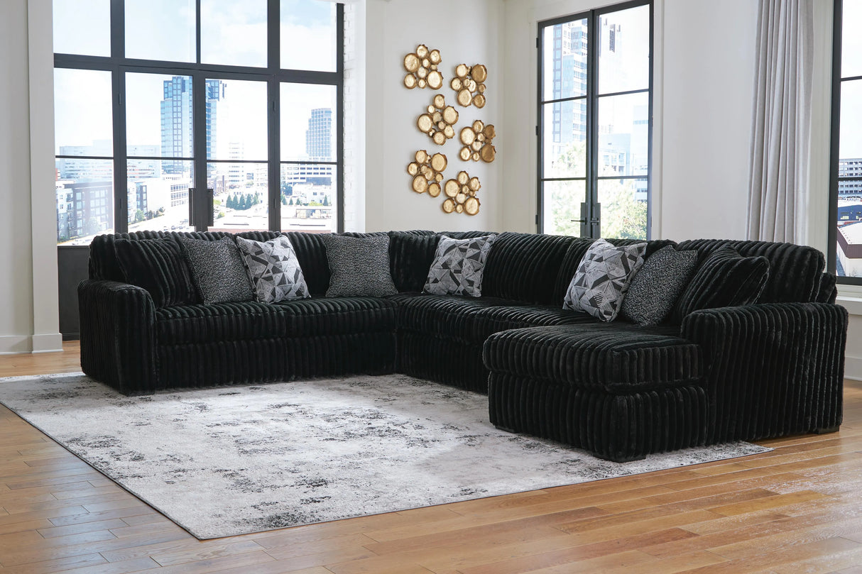 Midnight-Madness Corduroy Sectional Set | Tampa, Orlando & Fort Myers | From $1,199