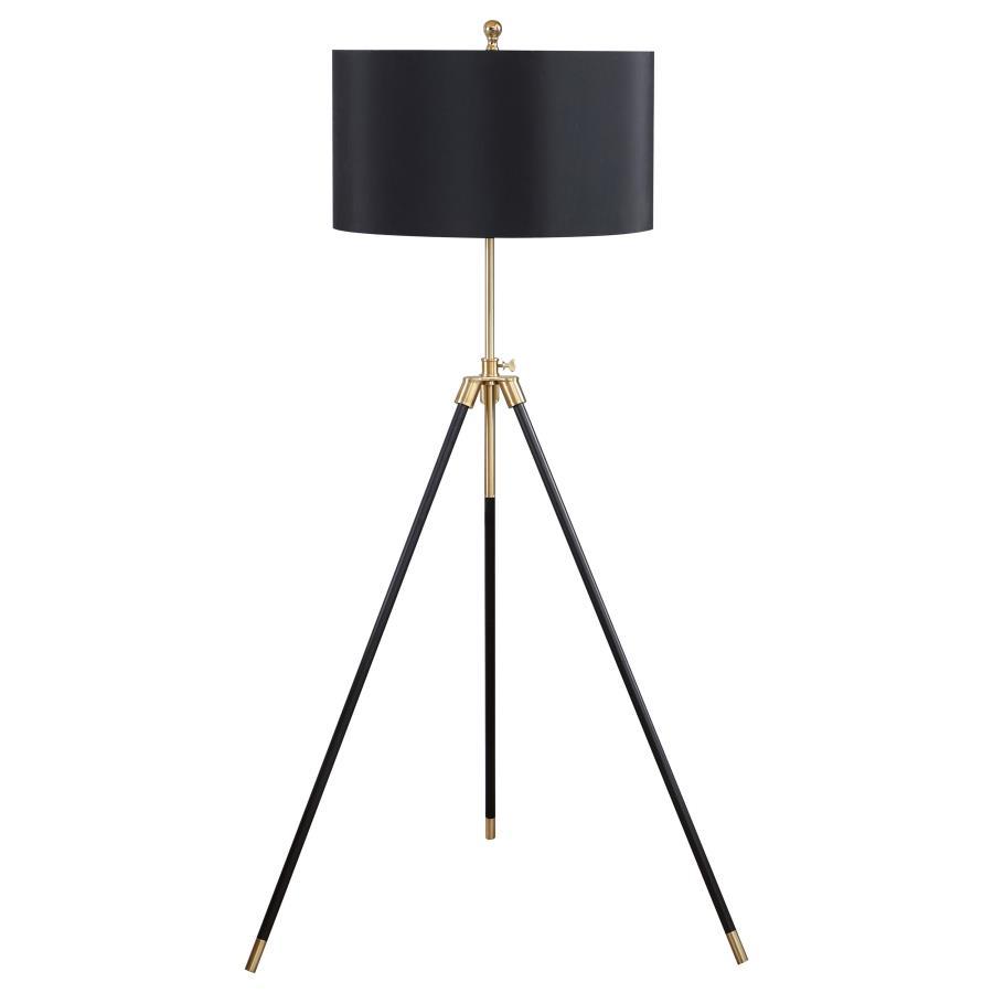 Zabka - Tripod Floor Lamp - Black And Gold