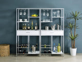 Figueroa - Wine Cabinet - White And Silver