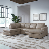 Amuleto Leather Sectional with Chaise - Furniture Store