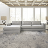 Amiata Leather Sectional with Chaise - Furniture Store
