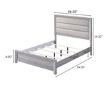Adelaide Upholstered Bedroom Set - Driftwood Finish | Ocean Furniture