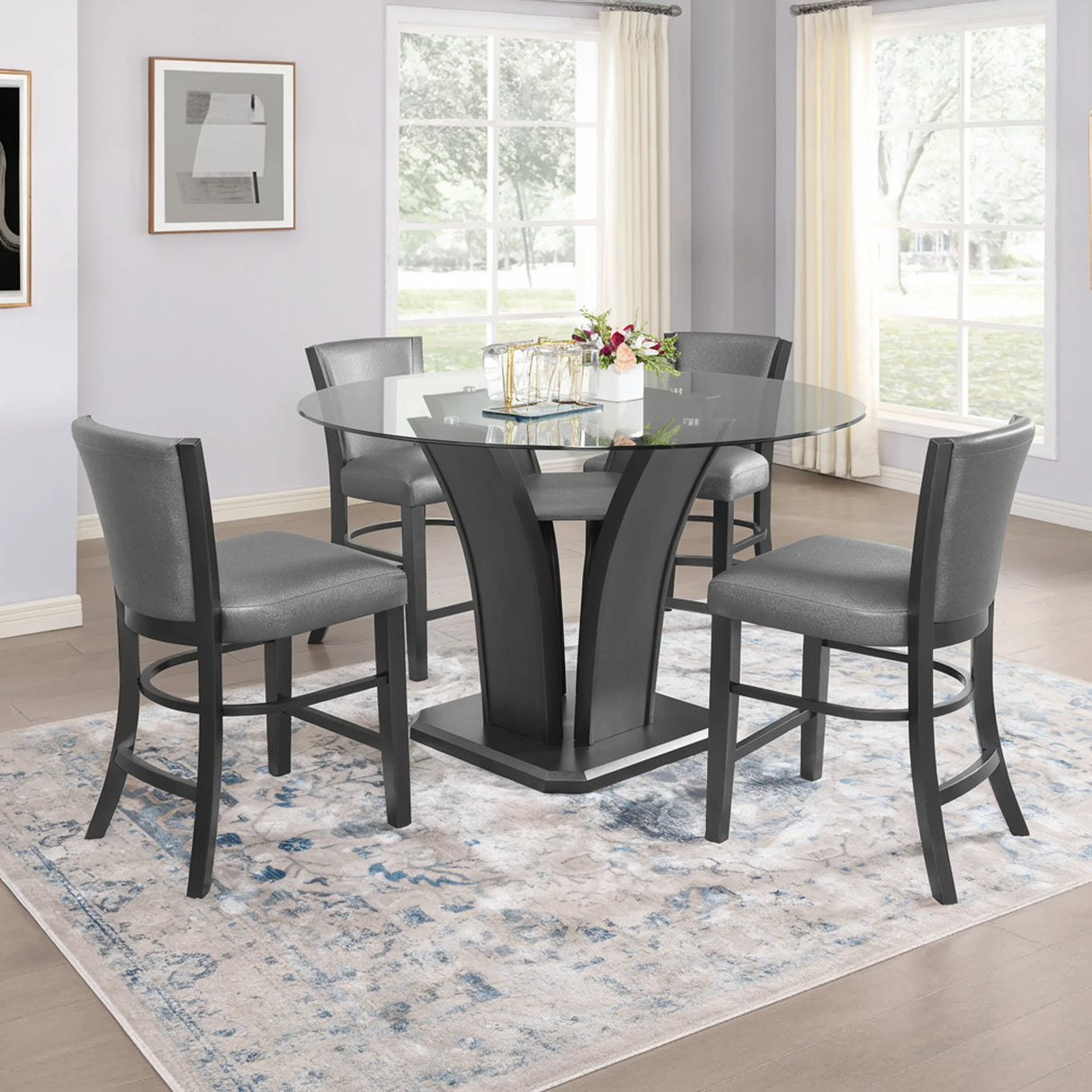Camelia 5-Piece Counter Height Dining Set - Furniture Outlet