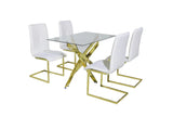 Modern Glass Dining Set White Black | Tampa, Orlando & Fort Myers Store | $999