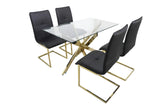Modern Glass Dining Set White Black | Tampa, Orlando & Fort Myers Store | $999
