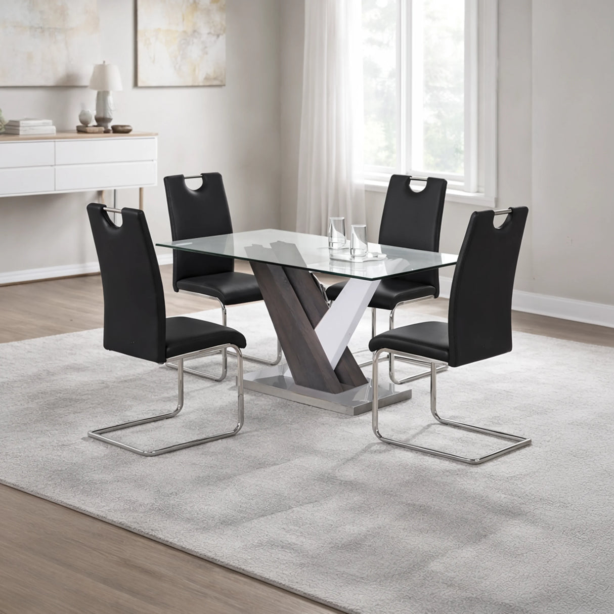 Ocean Modern Glass Dining Set | Tampa, Orlando & Fort Myers Store | From $999