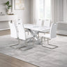 Modern White, Black & Silver Dining Set | Furniture Store in Tampa, Orlando & Fort Myers | $1,199