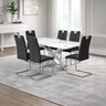 Modern White, Black & Silver Dining Set | Furniture Store in Tampa, Orlando & Fort Myers | $1,199