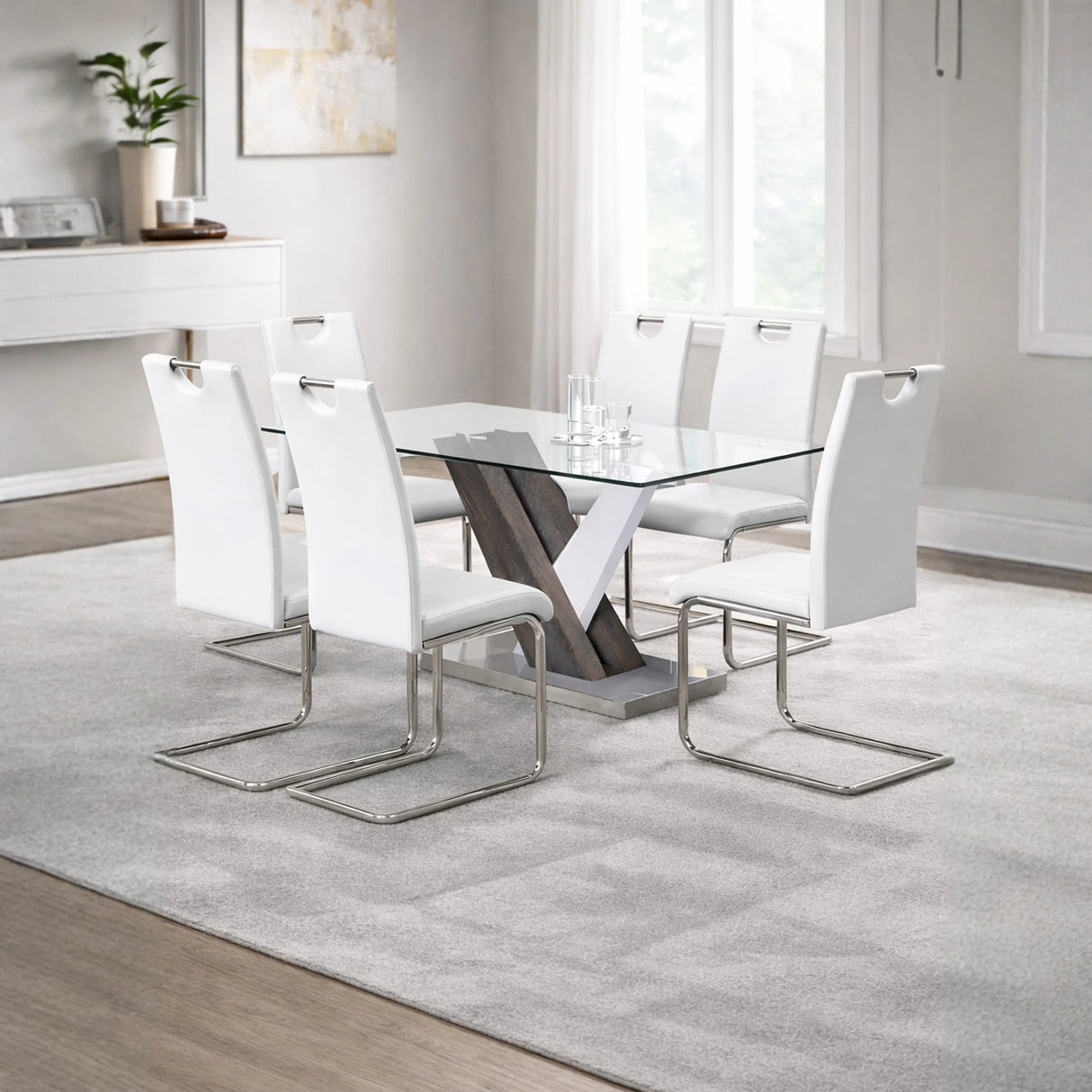 Ocean Modern Glass Dining Set | Tampa, Orlando & Fort Myers Store | From $999