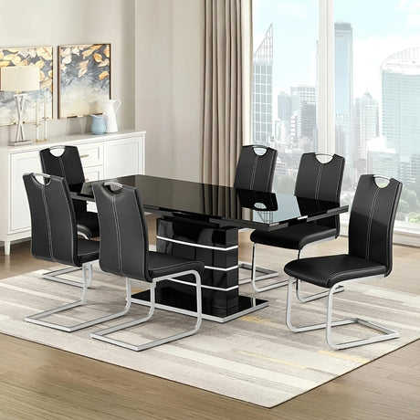 Glissand High Gloss Dining Set | Furniture Store in Tampa, Orlando & Fort Myers | $999