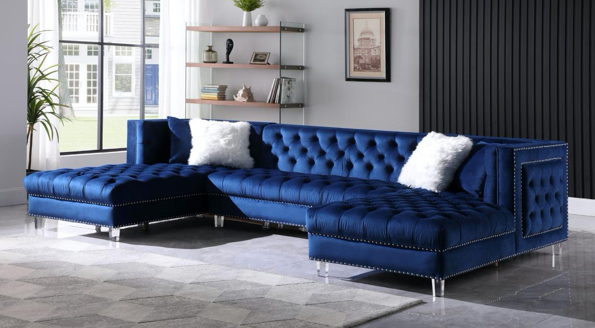 L717 - Vienna Navy Blue Velvet - Ocean Furniture