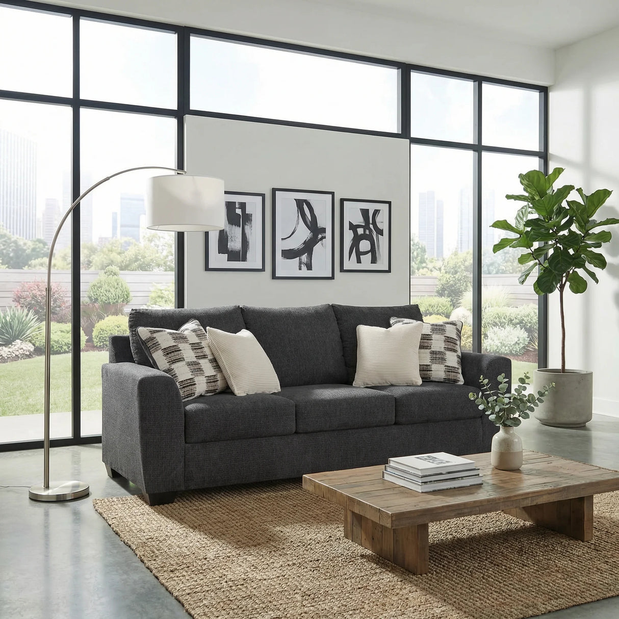 Loreo Queen Sofa Sleeper in Ebony | Tampa, Orlando & Fort Myers