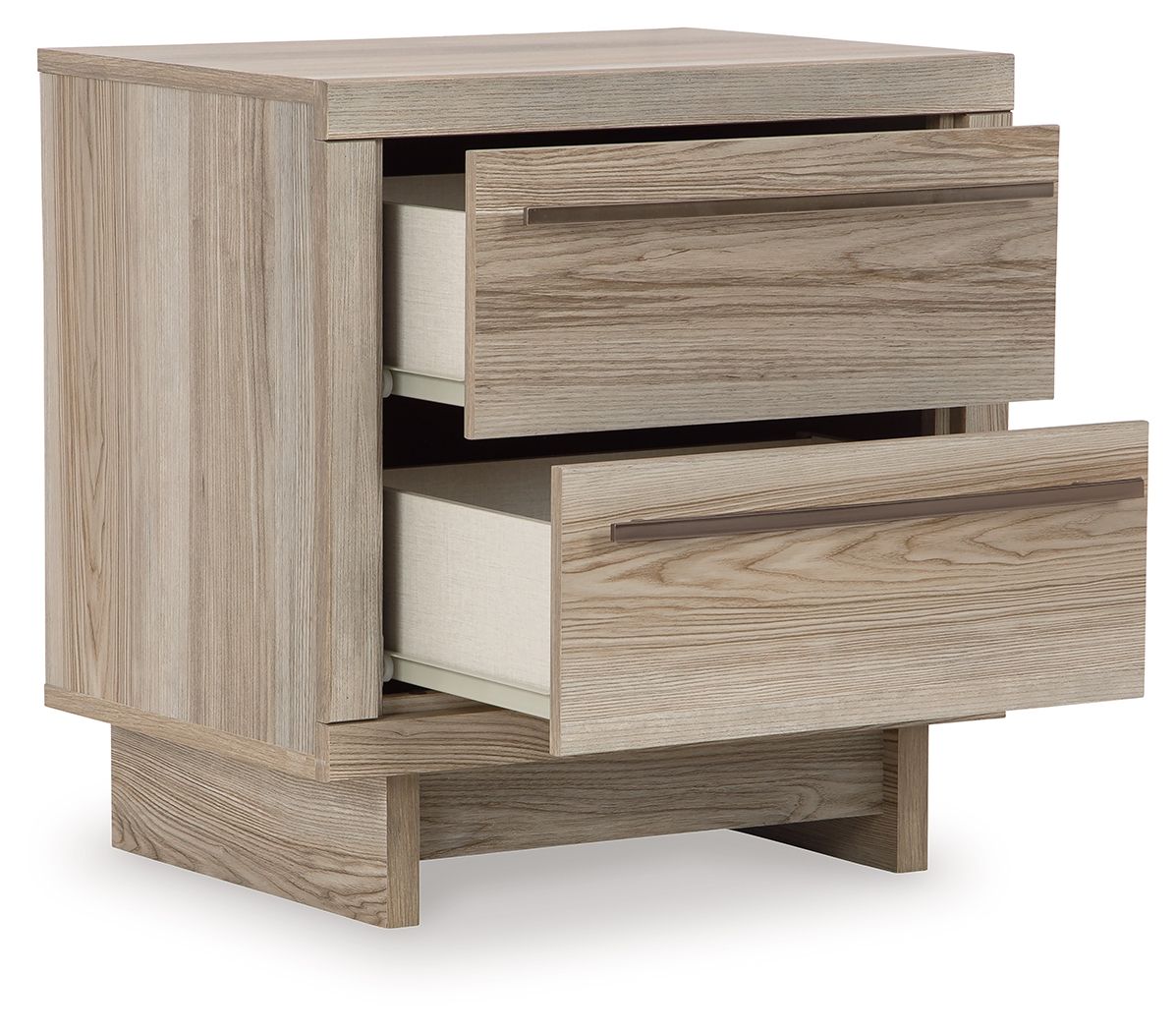 Hasbrick - Tan - Two Drawer Night Stand