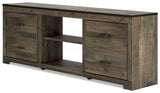 Trinell - Brown - 72" TV Stand W/Fireplace Option