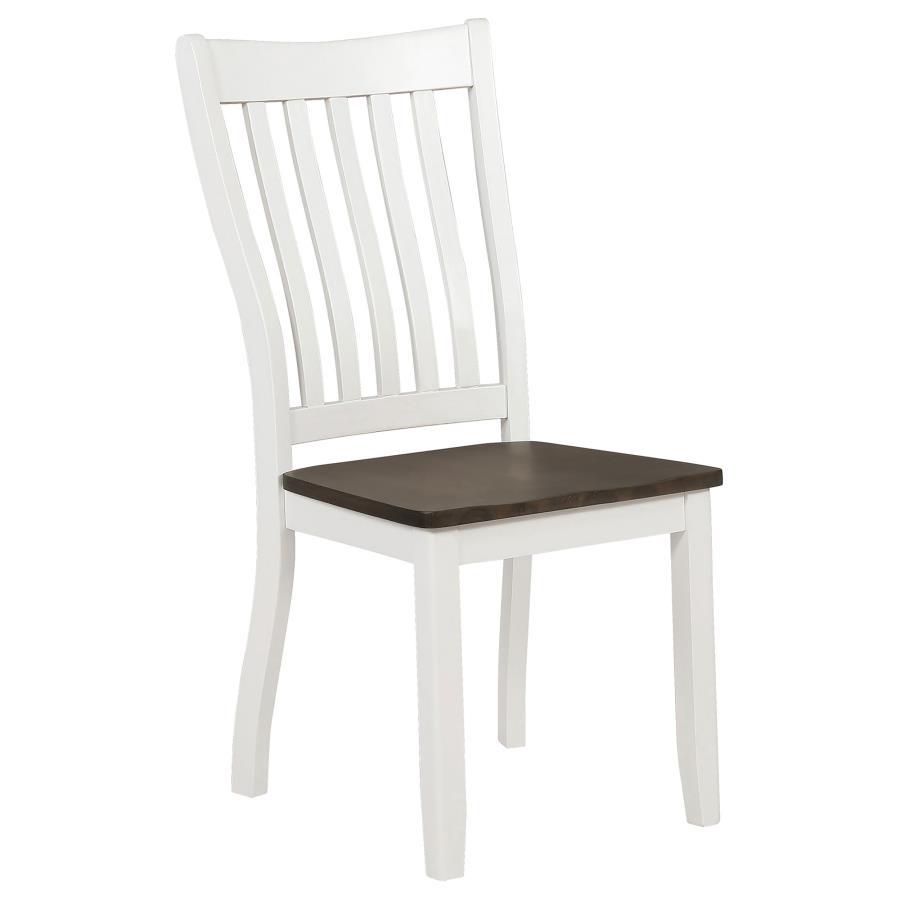 Kingman - Slat Back Dining Chairs (Set of 2) - Espresso And White