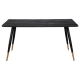 Zetta - Rectangular Dining Table - Black And Gold