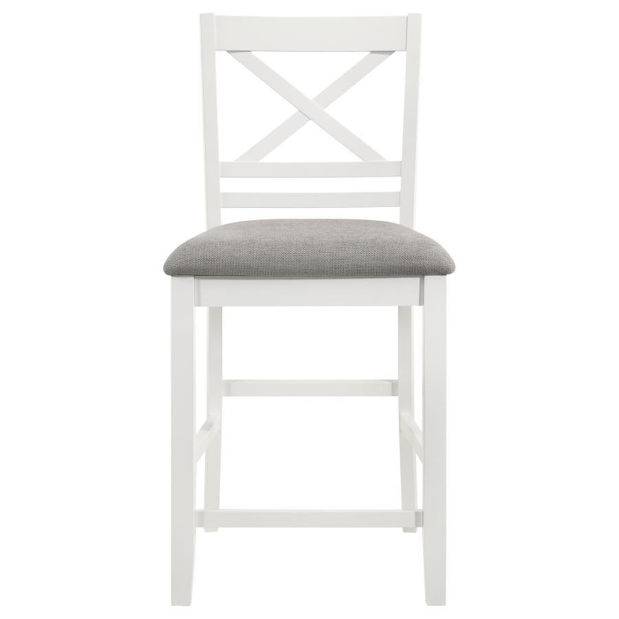 Hollis - Wood Counter Chair With Cushion (Set of 2) - White