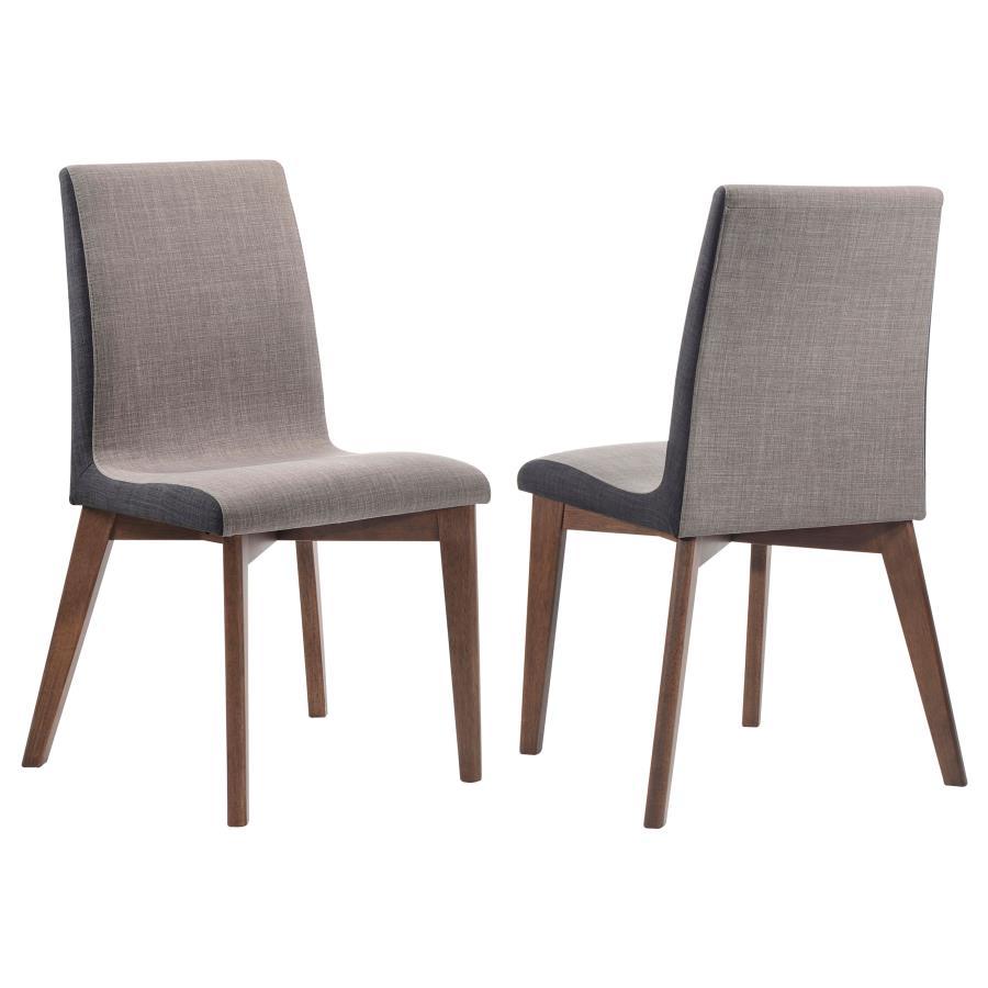 Redbridge - Upholstered Side Chairs (Set of 2) - Gray And Natural Walnut