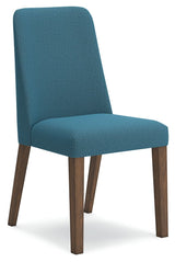 Lyncott - Blue / Brown - Dining Uph Side Chair (Set of 2)