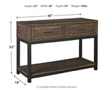 Johurst - Grayish Brown - Sofa Table