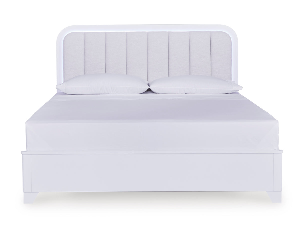 Jarlee Modern White Bedroom Set with LED Lighting | Tampa, Orlando & Fort Myers Store