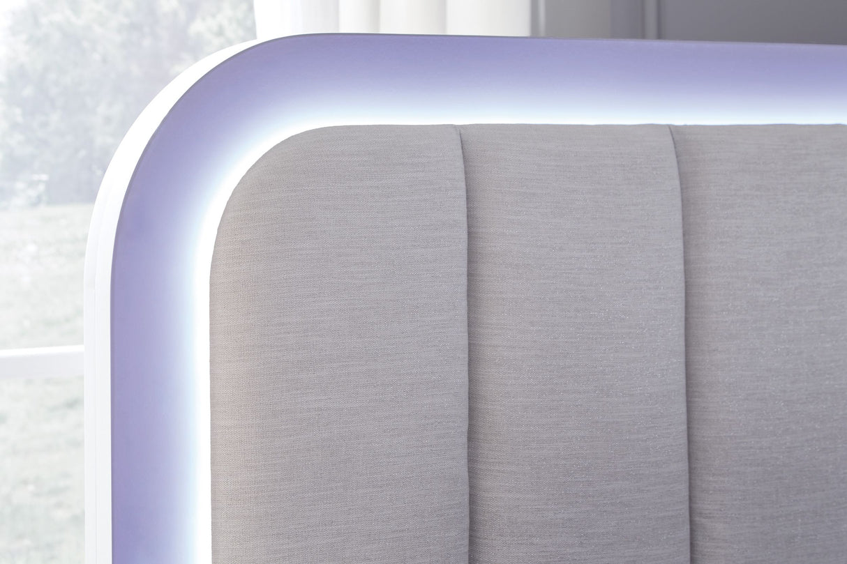 Jarlee Modern White Bedroom Set with LED Lighting | Tampa, Orlando & Fort Myers Store