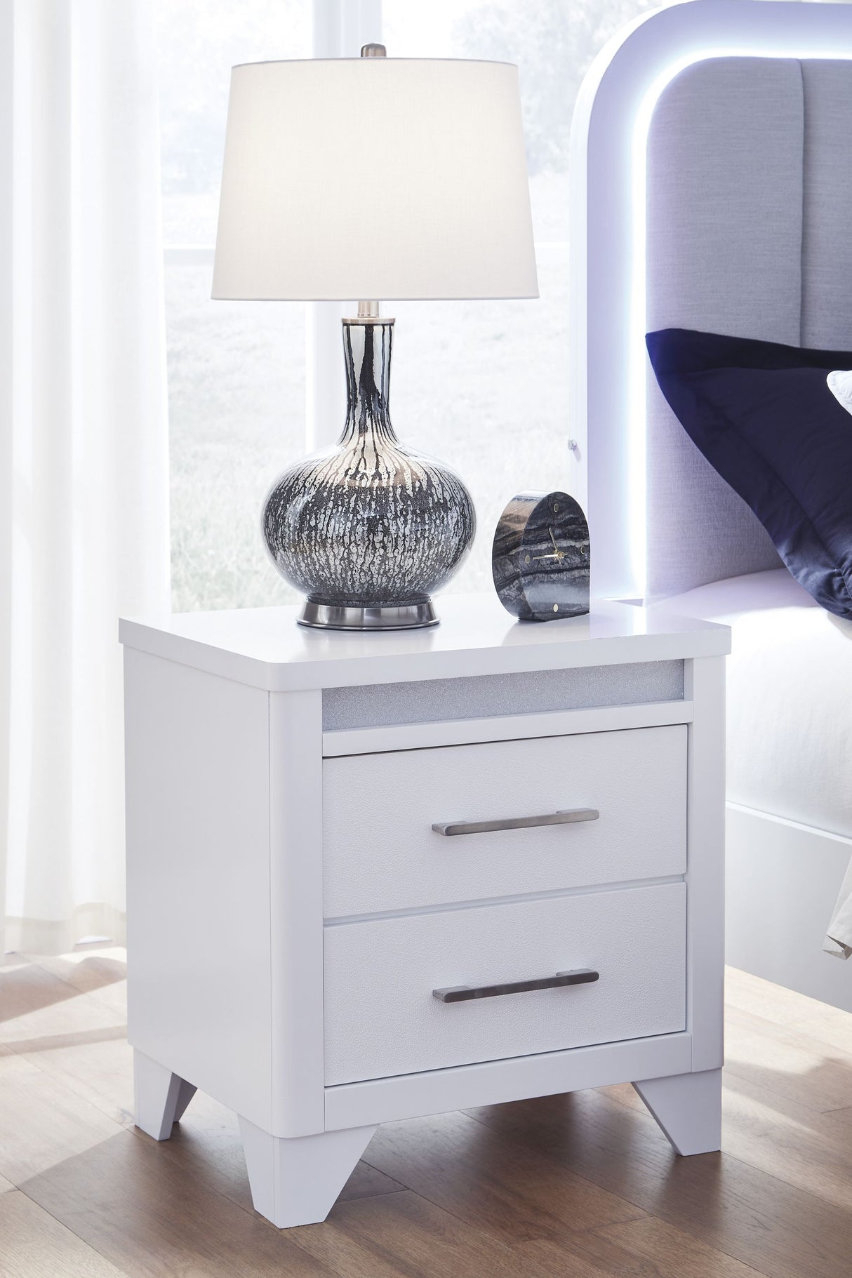 Jarlee Modern White Bedroom Set with LED Lighting | Tampa, Orlando & Fort Myers Store