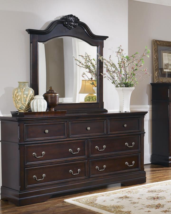 Cambridge - Carved Dresser Mirror - Cappuccino