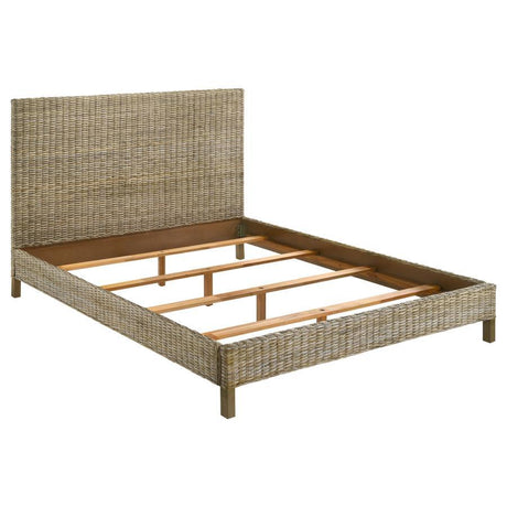 Zyla - Woven Rattan Panel Bed Kubu