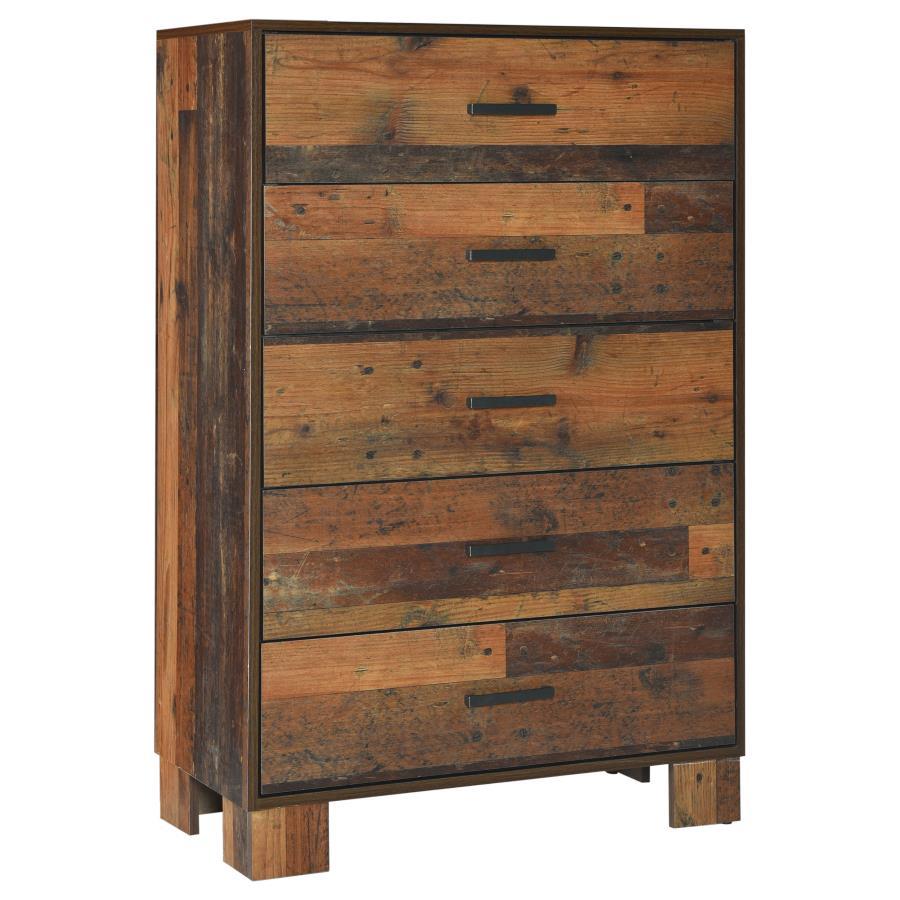 Sidney - 5-Drawer Chest - Rustic Pine