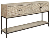 Roanley - Distressed White - Console Sofa Table