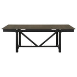 Malia - Rectangular Dining Table With Refractory Extension Leaf - Black