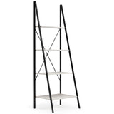 Bayflynn - White / Black - Bookcase - 4 Open Shelves