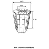 Dermot - Hexagon Sunburst Top Accent Table - Natural