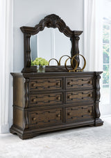 Maylee - Dark Brown - Dresser And Mirror