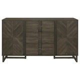 Kelly - 3-Drawer Storage Dining Sideboard Server - Dark Gray