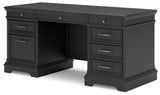 Beckincreek - Black - Home Office Pedestal Desk